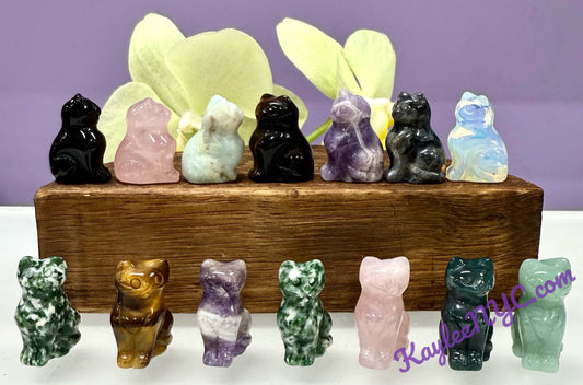 MWholesale Lot 14 PCs Mix Crystals Cat Crystal Healing Energy