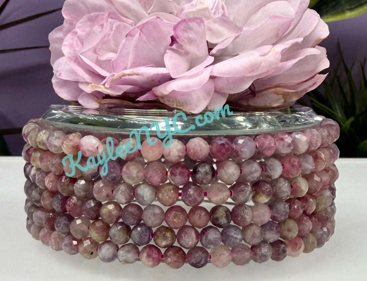 Wholesale Lot 6 Pcs Natural Faceted Unicorn Stone 4mm 7.5” Crystal Healing Stretch Bracelet
