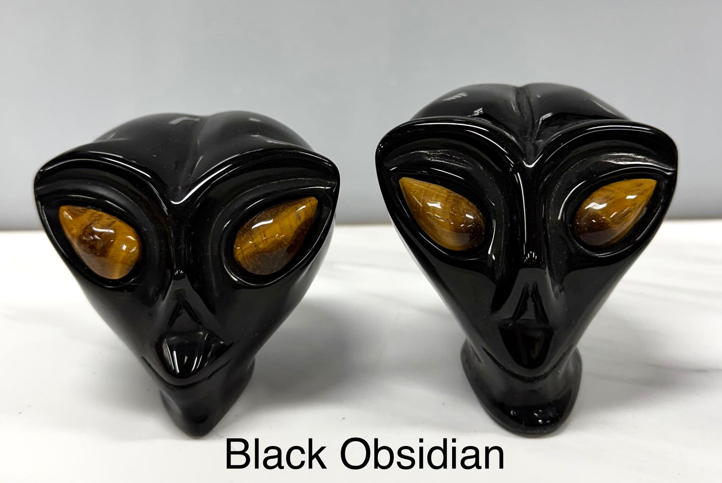 4 PCs Natural Mix Crystal Alien Head 7cm Healing Energy