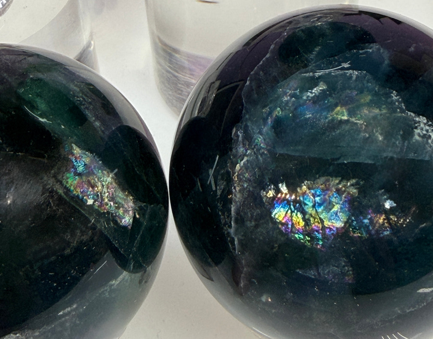 Wholesale Lot 4 to 5 Pcs Natural Blue Fluorite Sphere Crystal Ball 4.8 to 5 lbs  Healing Energy