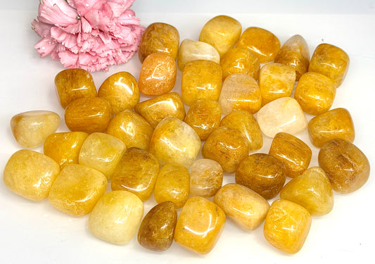 2 lbs Natural Golden Healer Tumble Crystals Healing Energy