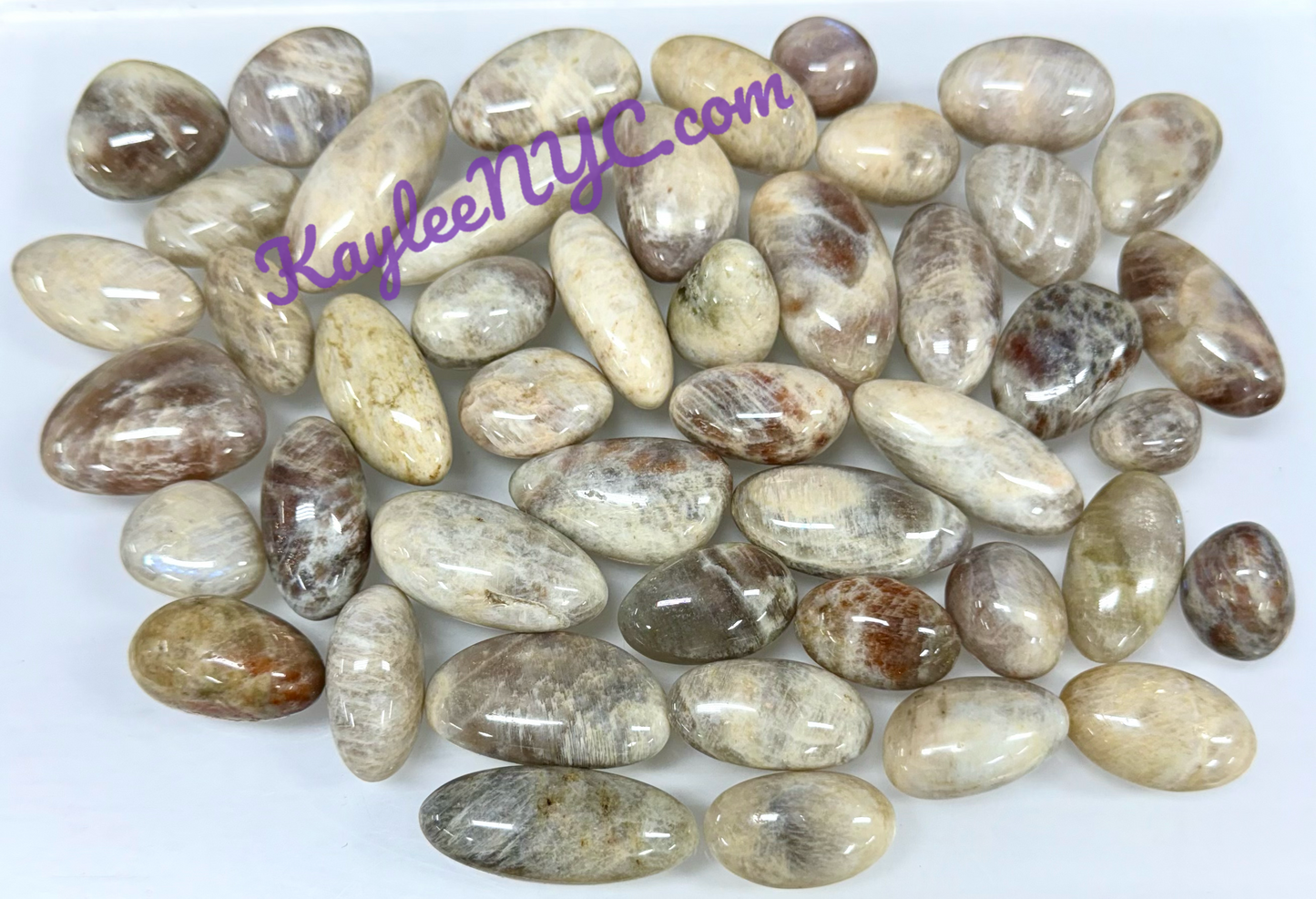 Wholesale Lot 2 lbs Natural Moonstone Sunstone Tumble Stone Healing