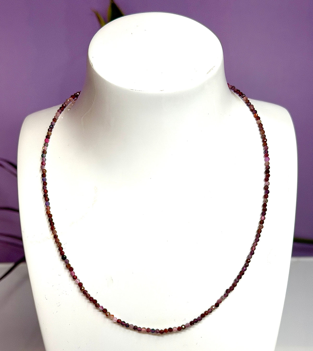 6 PCs 2mm Natural Rainbow Spinel Necklaces