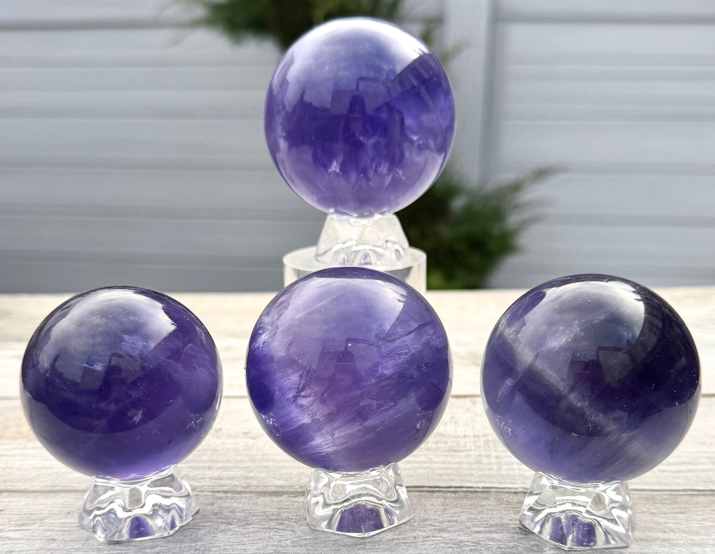 Wholesale Lot 4-5 pcs Natural Fluorite Fluorite with Mica Spheres Crystal Ball Energy Healing