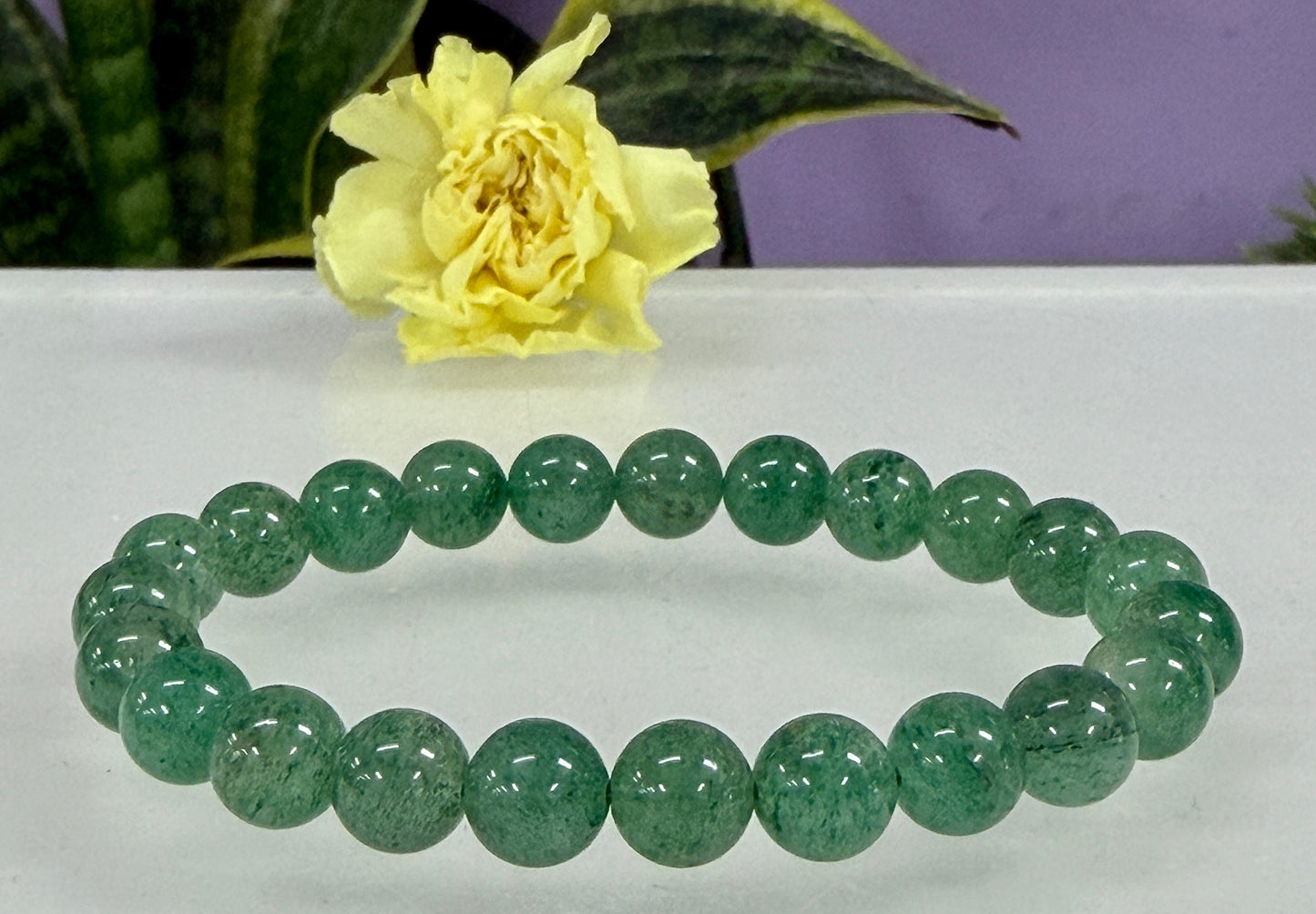 Wholesale 6 Pcs Natural Green Strawberry Quartz Bracelet 8mm 7.5” Healing Energy Crystal