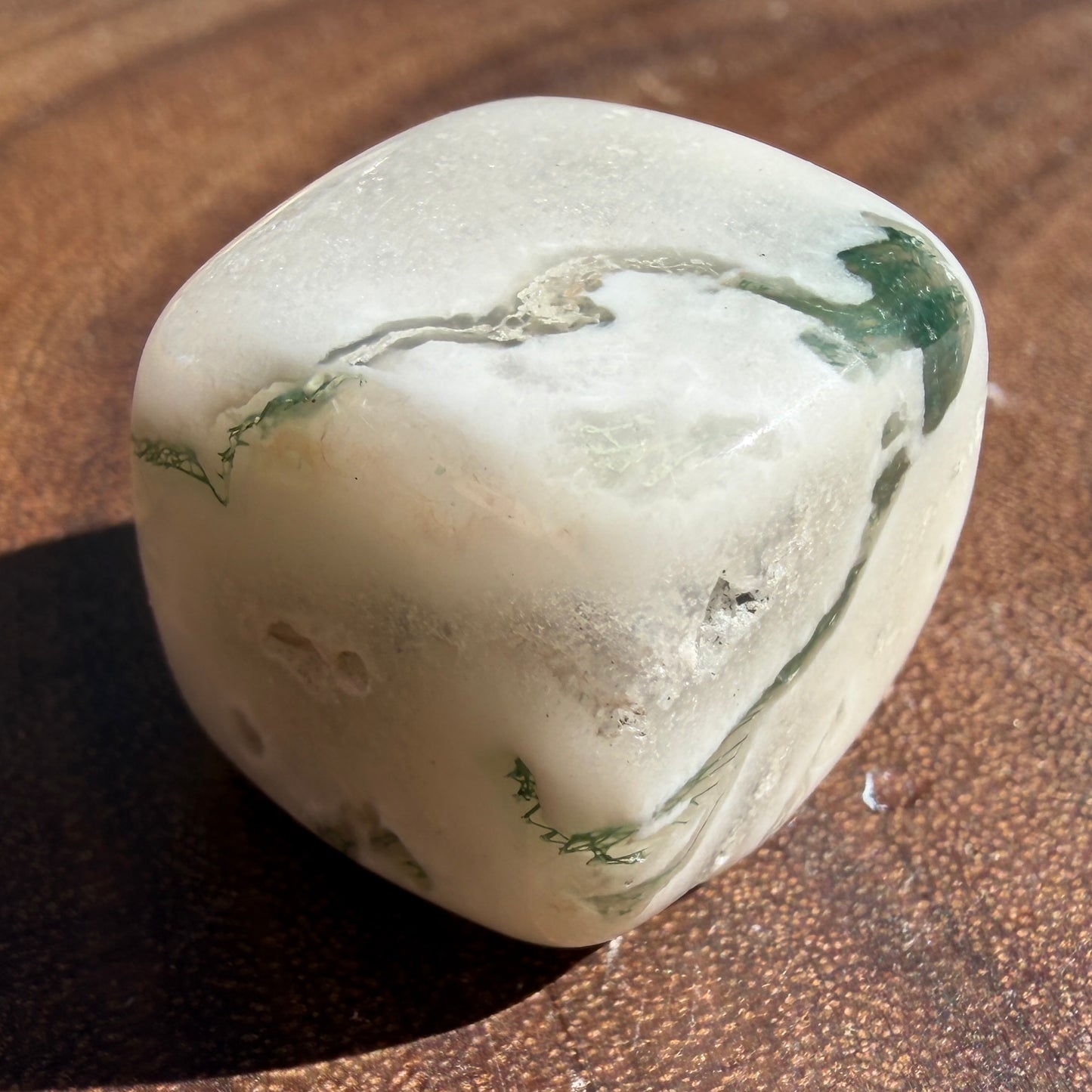 2 lbs Natural Moss Agate Cube Crystal Healing Energy