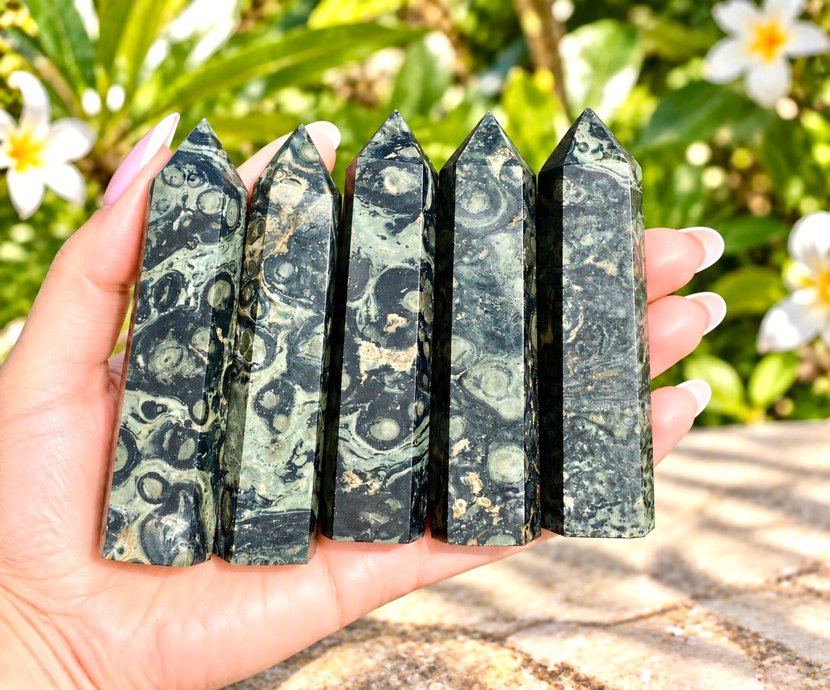 Wholesale Lot 1 Lb Kambaba Jasper Obelisk Tower Point Crystal Natural Energy