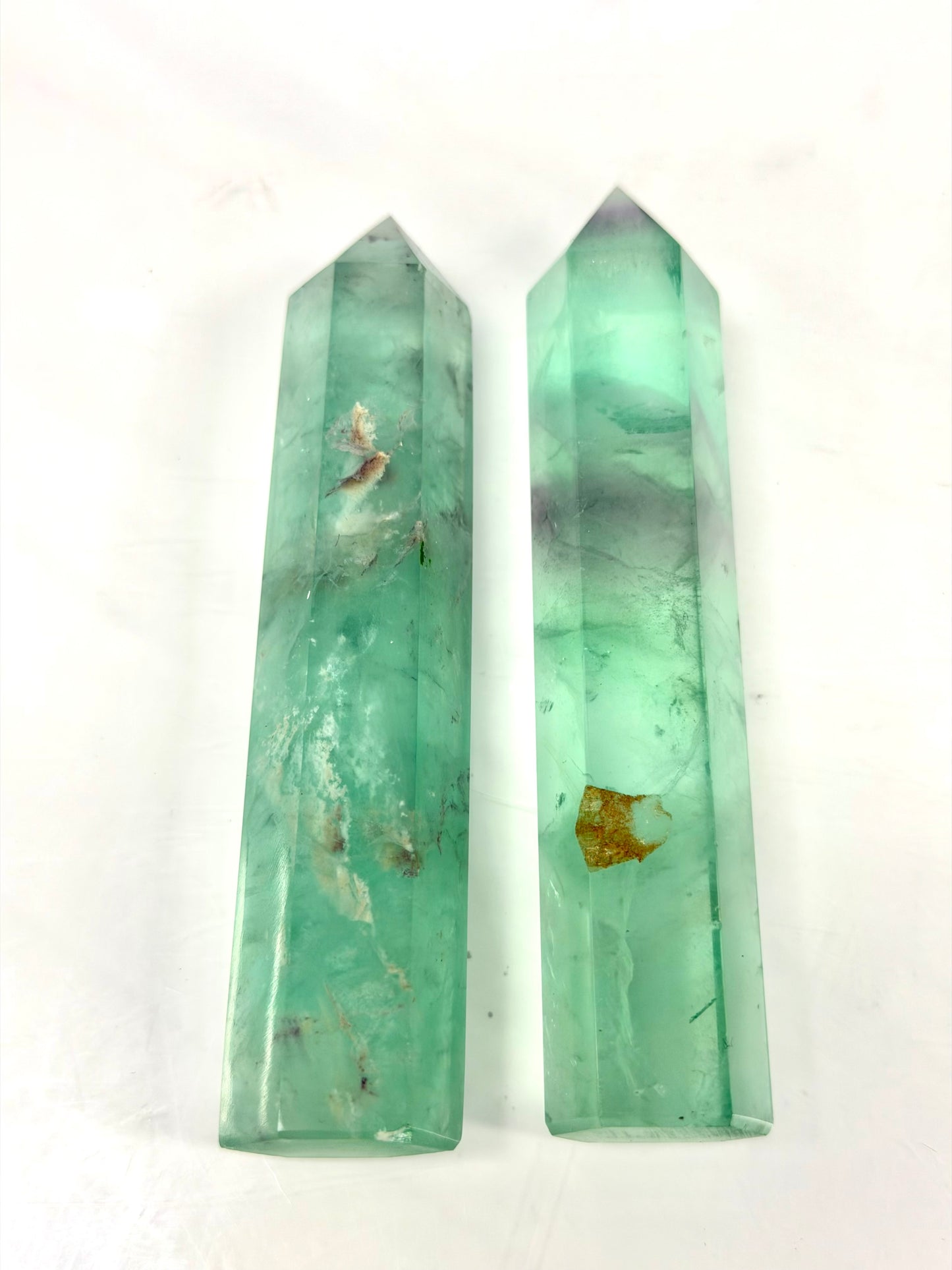 Wholesale Lot 2 lbs Natural Mint GreenFluorite Obelisk Tower Point Crystal Healing