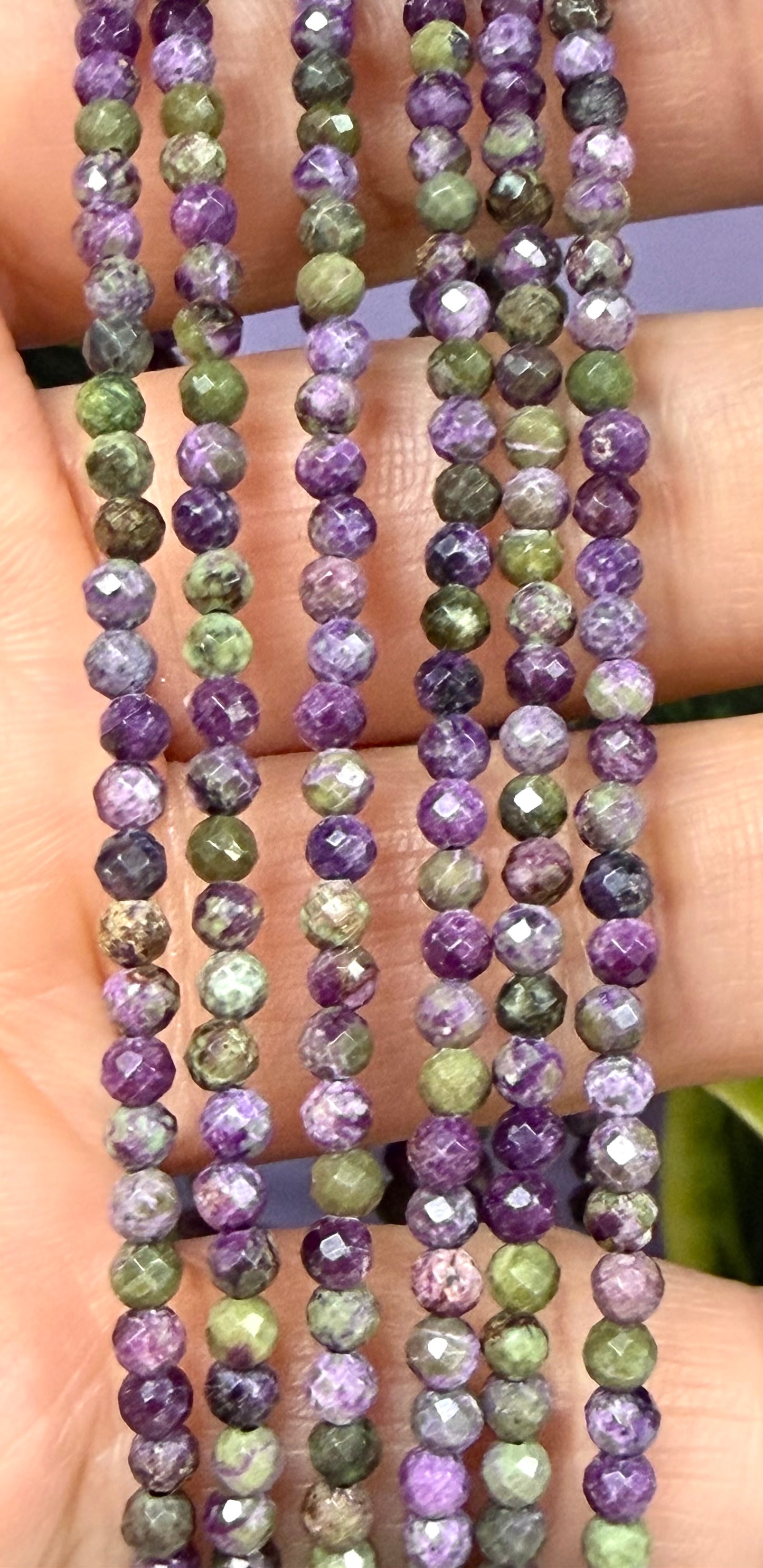 6 PCs 2mm Natural Atlantisite Anklet with Stainless Steel Clasp Crystal Healing Energy