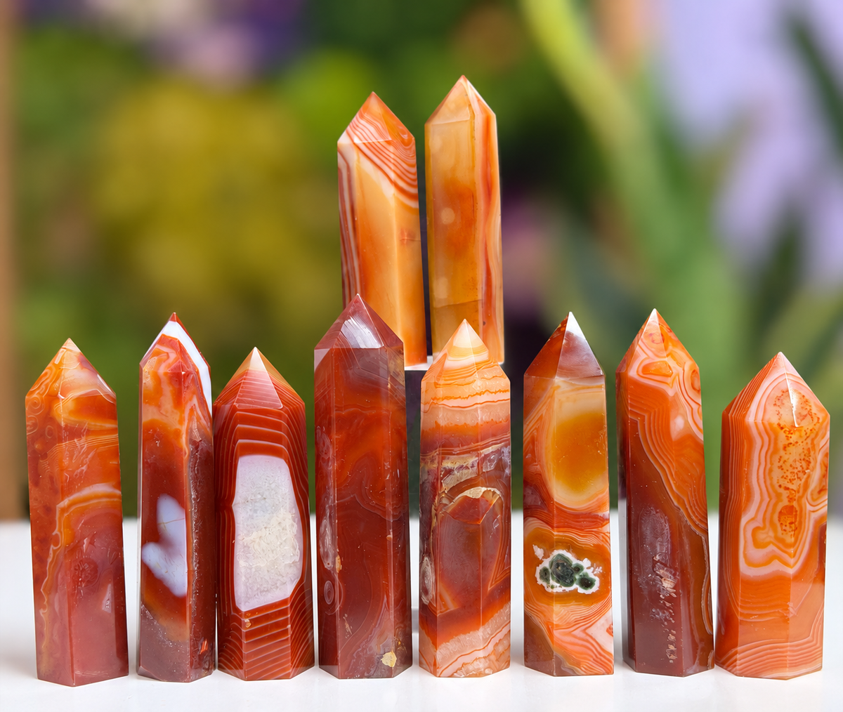 Wholesale Lot 2 lbs Natural Carnelian obelisk Tower Point Crystal Healing Energy