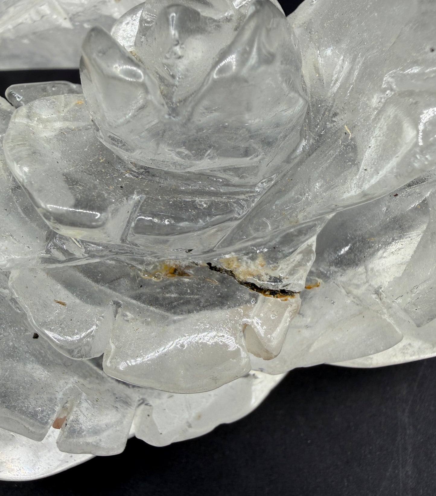 4-5 pcs Natural Clear Quartz Rose Carving Crystals Healing Energy