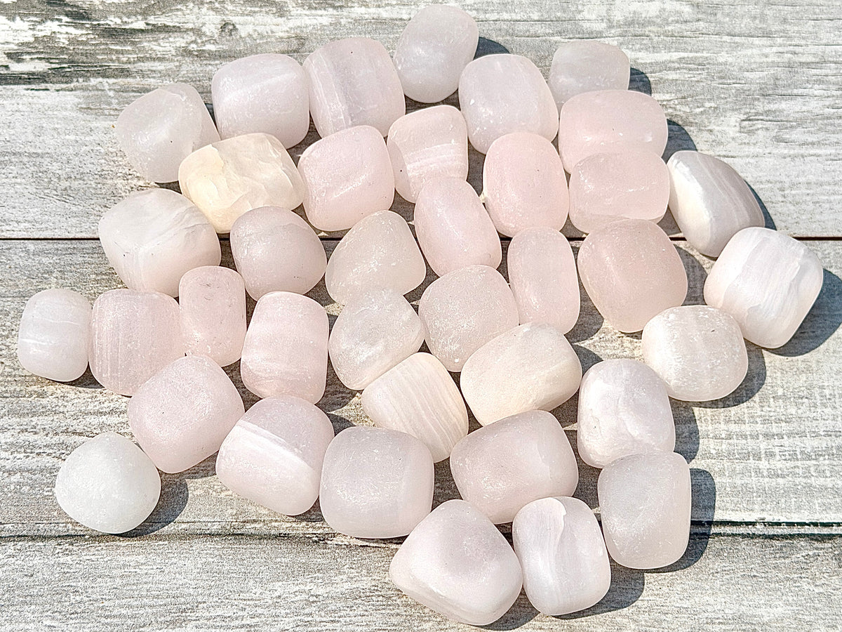 Wholesale Lot 2 lbs Natural Mangano Calcite Tumble Crystal Healing Energy