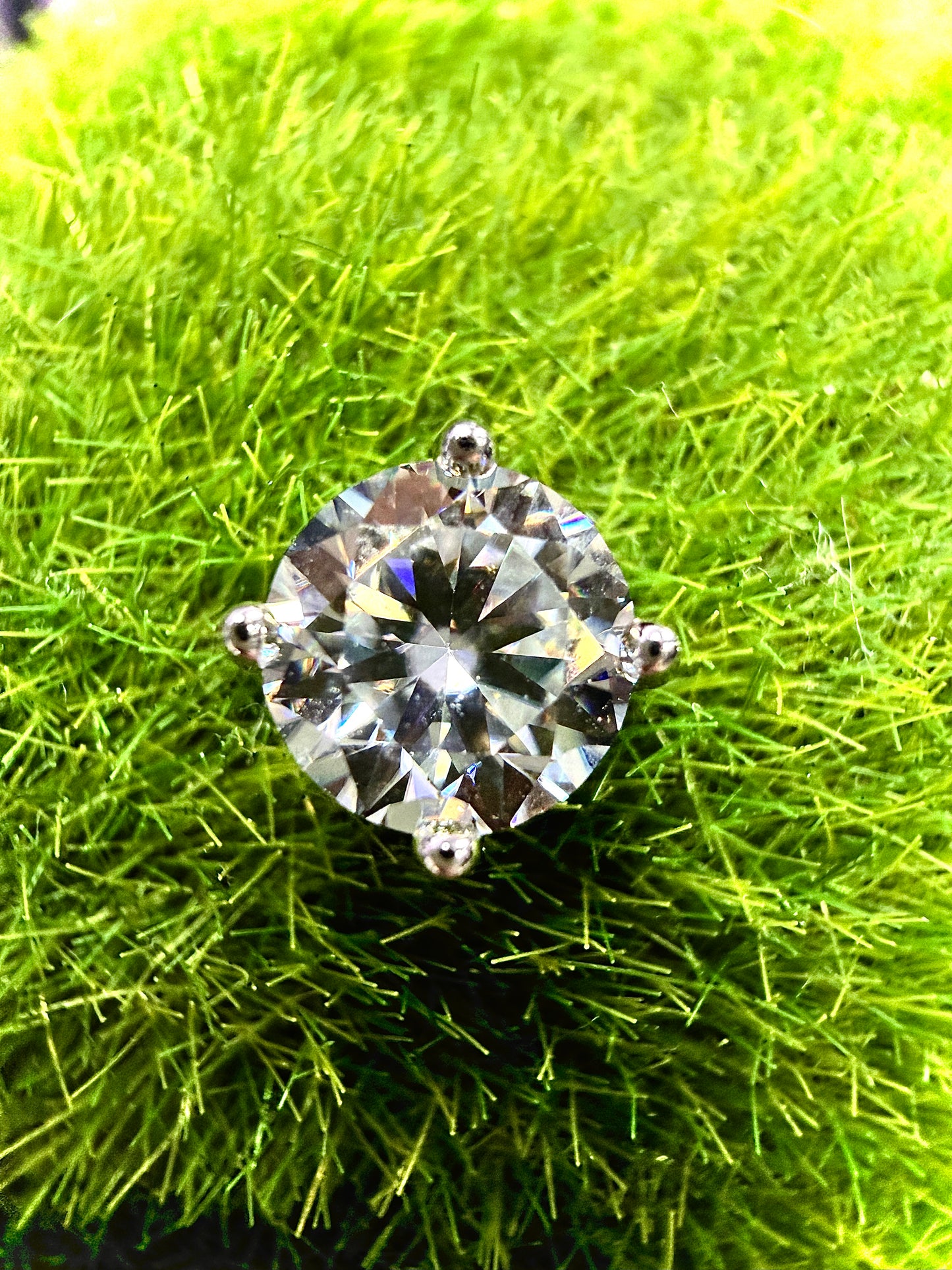 Wholesale Lot 5 Pairs Natural Moissanite Sterling Silver(925) Earring Studs 6.5mm