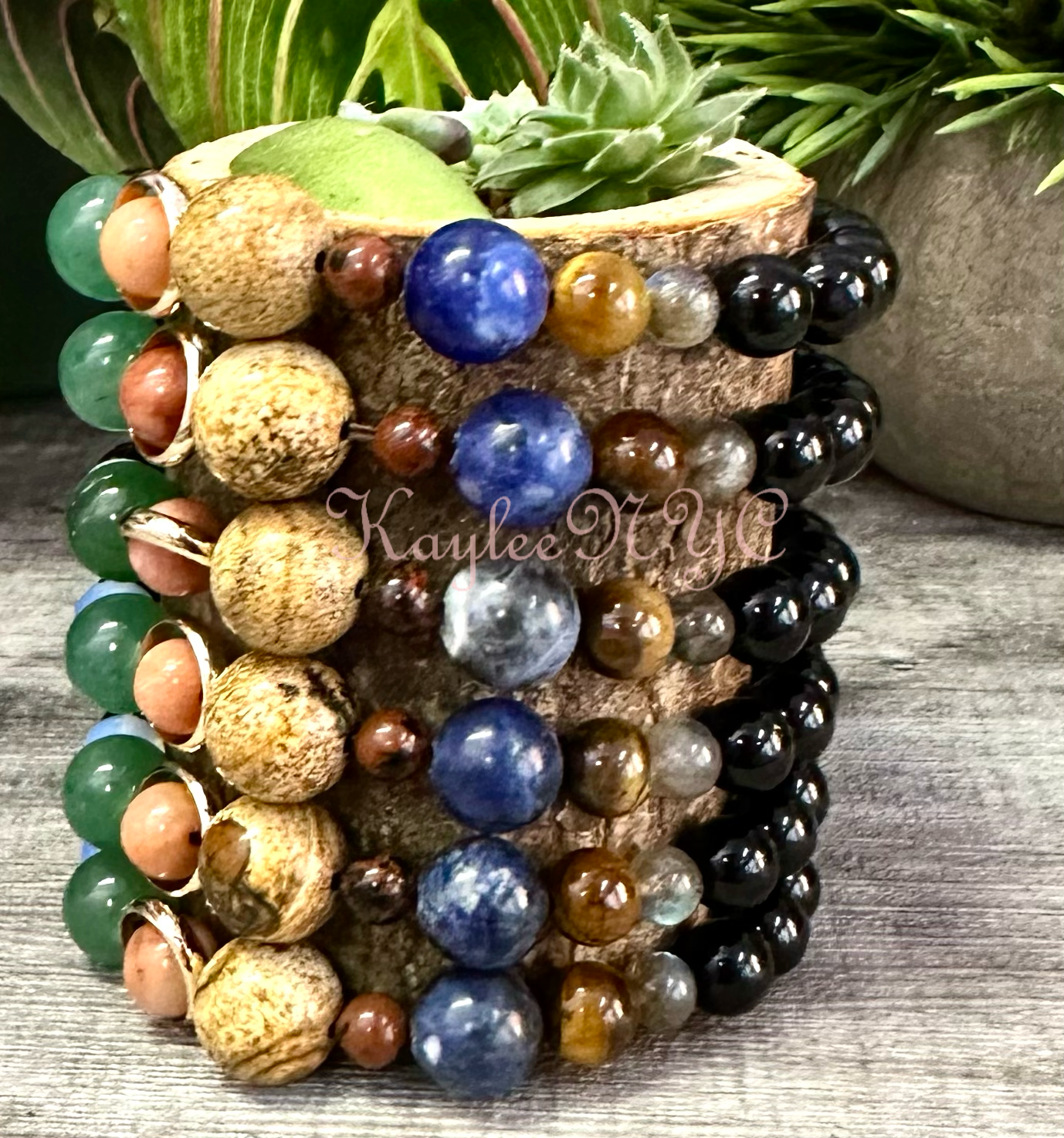 Wholesale 6 Pcs Solar System Crystal Healing Stretch Bracelet 7.5”