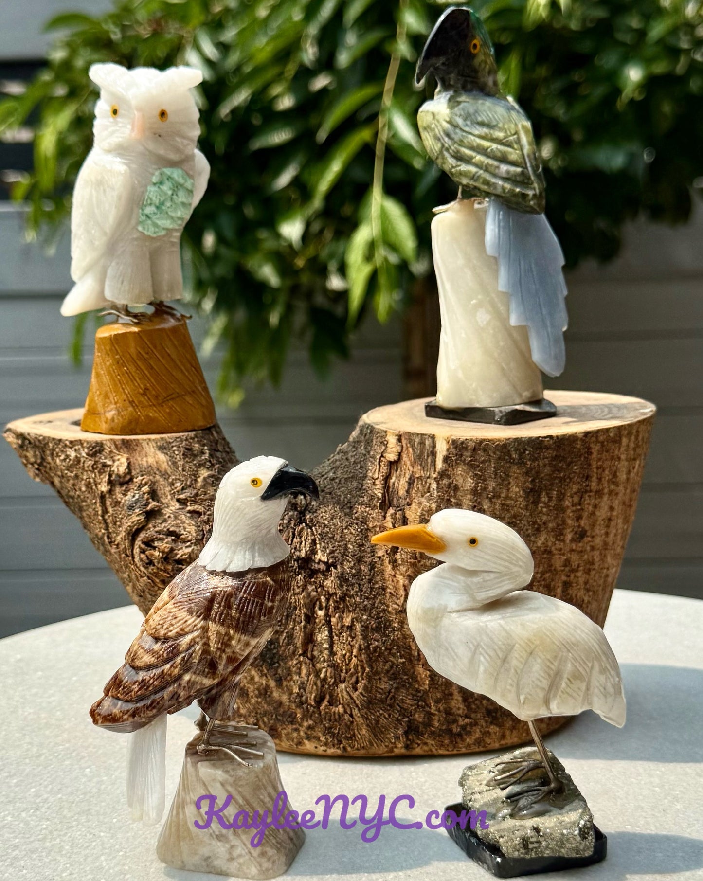 4 PCs Mix Natural Crystal Birds Healing energy