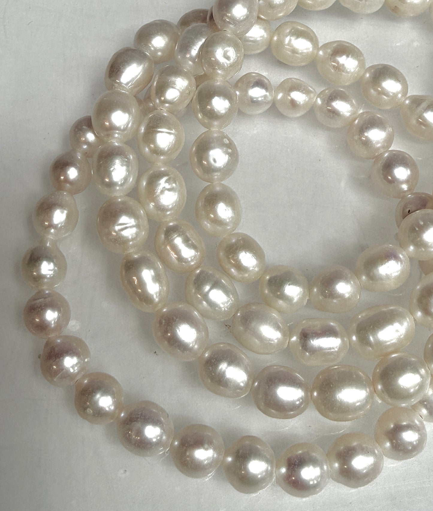 Wholesale 6 Pcs 7mm Natural Freshwater Pearl Healing Stretch Bracelet 7.5"