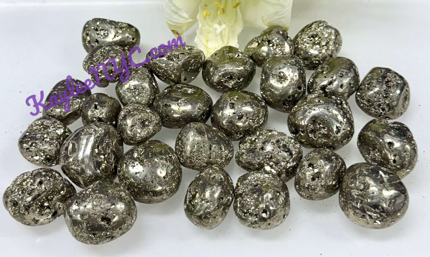 Wholesale Lot 2 Lbs Natural Pyrite Tumble Healing Energy
