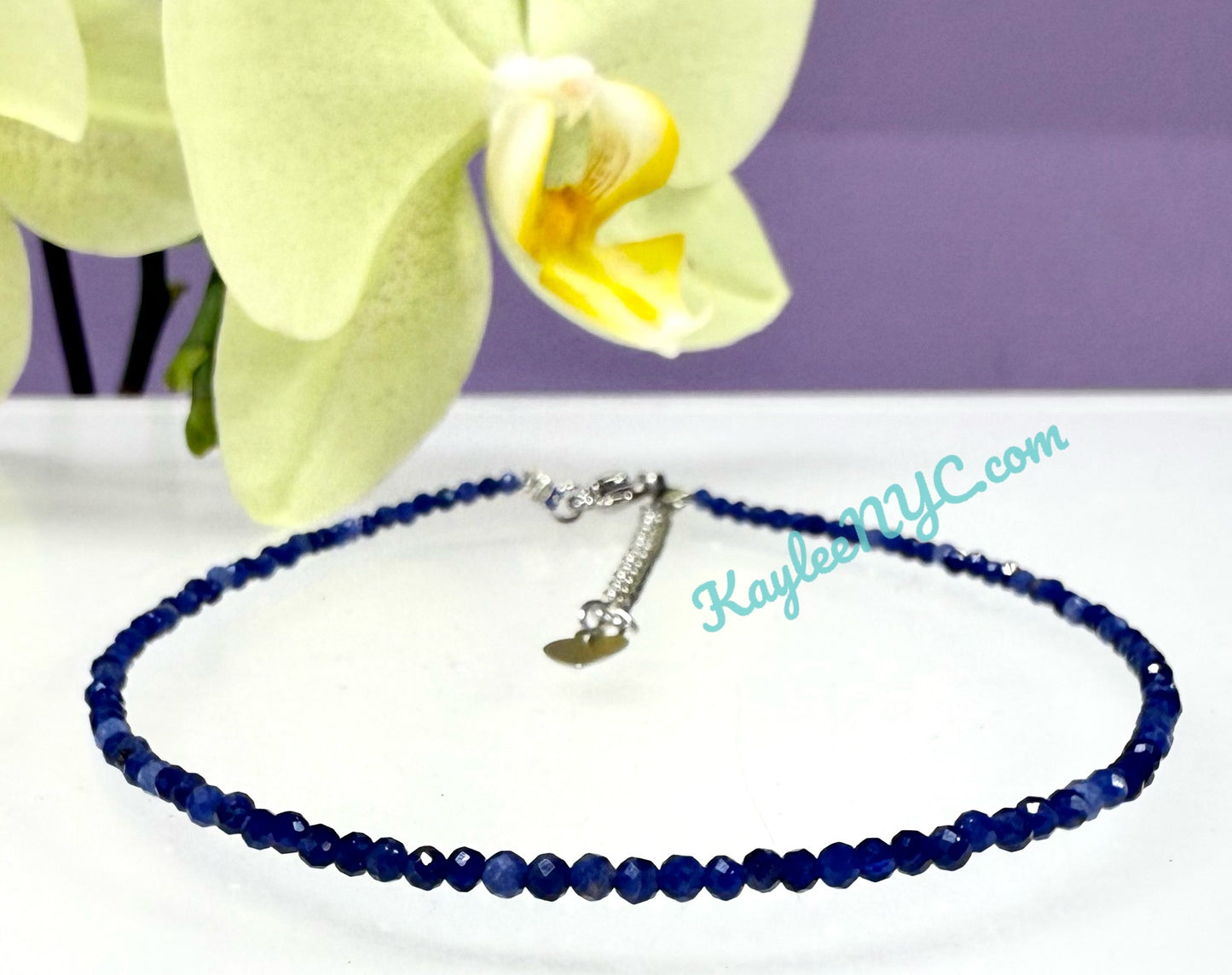 6 PCs 2mm Natural Sodalite Anklets Crystal Healing Energy