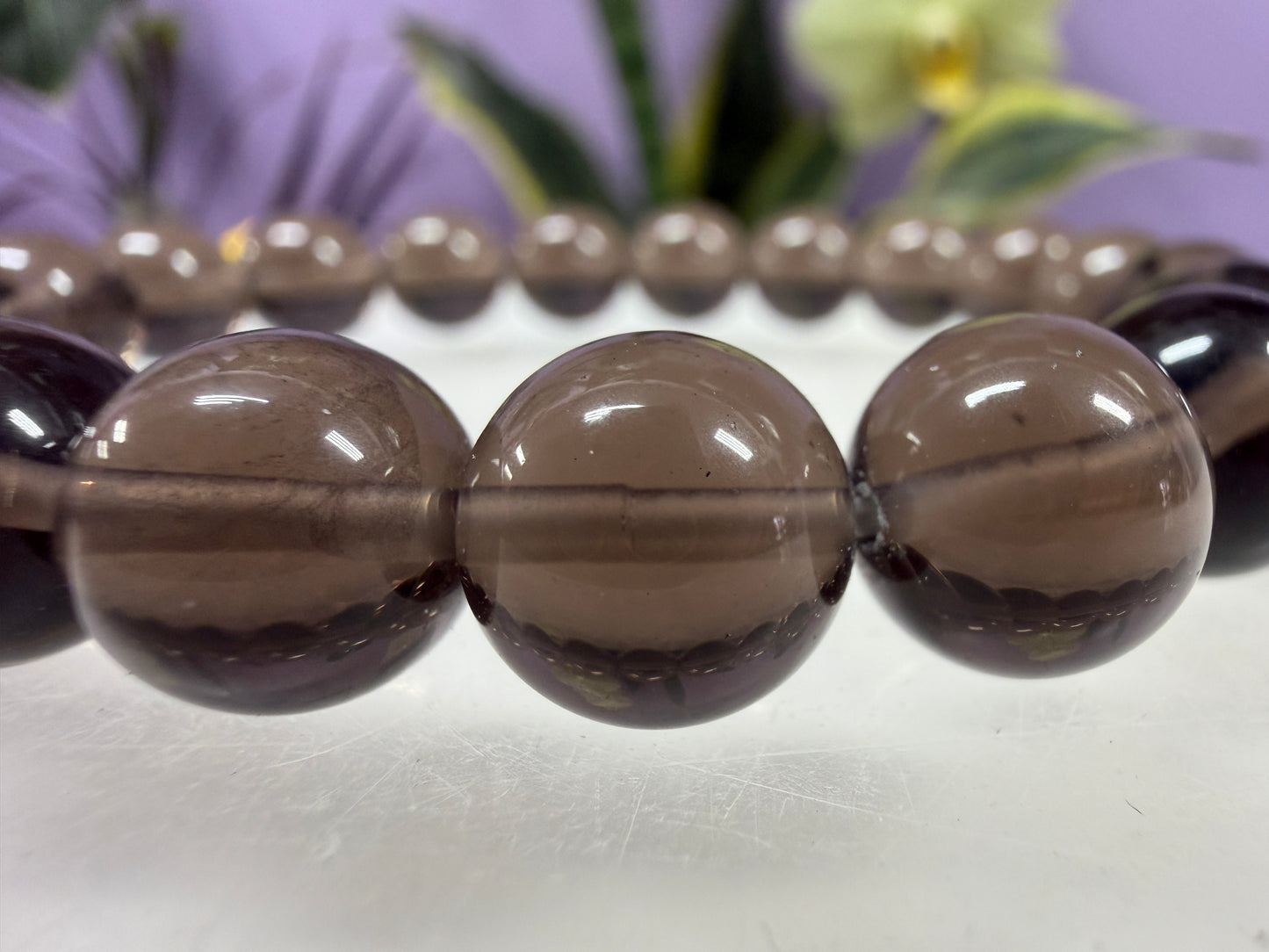 Wholesale Lot 6 Pcs Natural Ice Obsidian 10mm 7.5” Stretch Bracelet