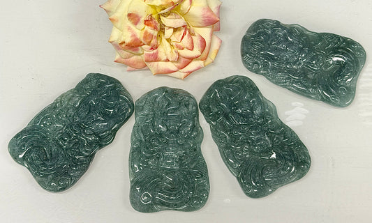 Wholesale Lot 6 Pcs Natural Jade Dragon Carving Cab Crystal Healing Energy