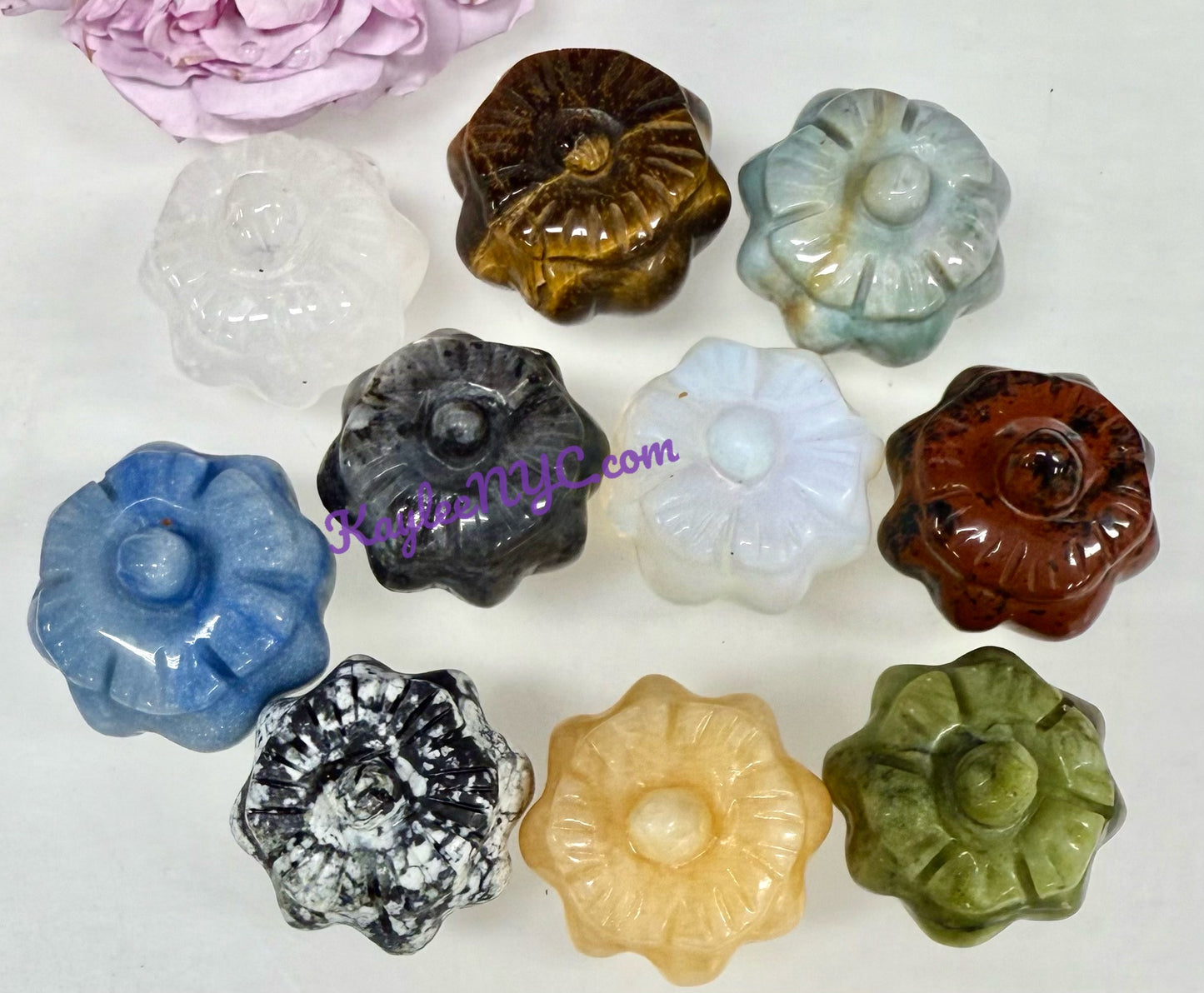 10 PCs 1.3” mix Crystals Pumpkin healing energy