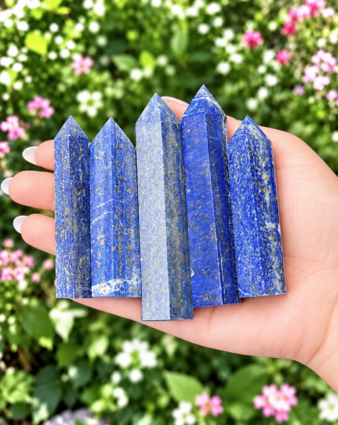 Wholesale Lot 1 Lb Lapis Lazuli Tower Obelisk Point Crystal Natural Energy