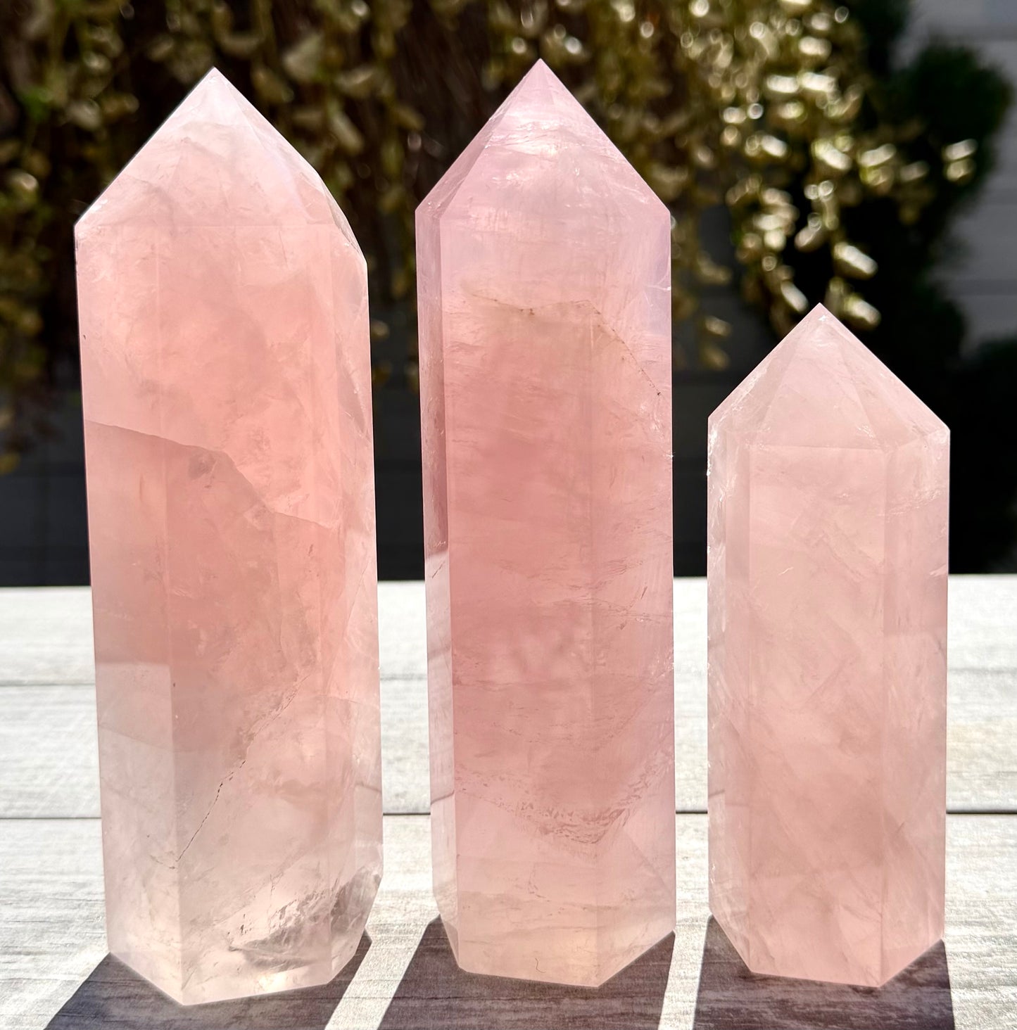 Wholesale Lot 4 Pcs Natural Rose Quartz Tower Crystal Obelisk point 3.8 to 4 lbs Healing Energy