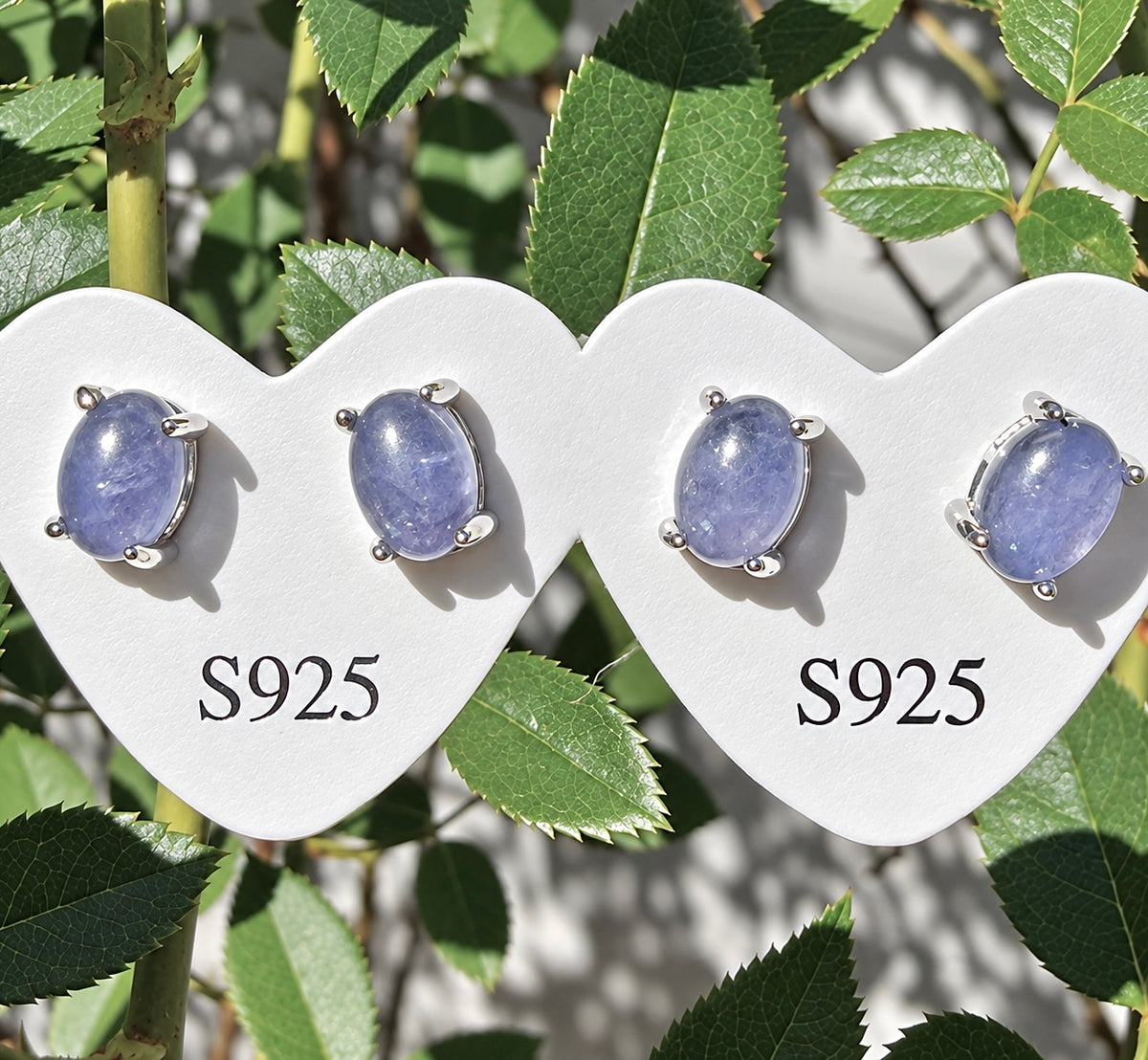 Wholesale Lot 5 Pairs Natural Tanzanite Earring Studs 5x7mm