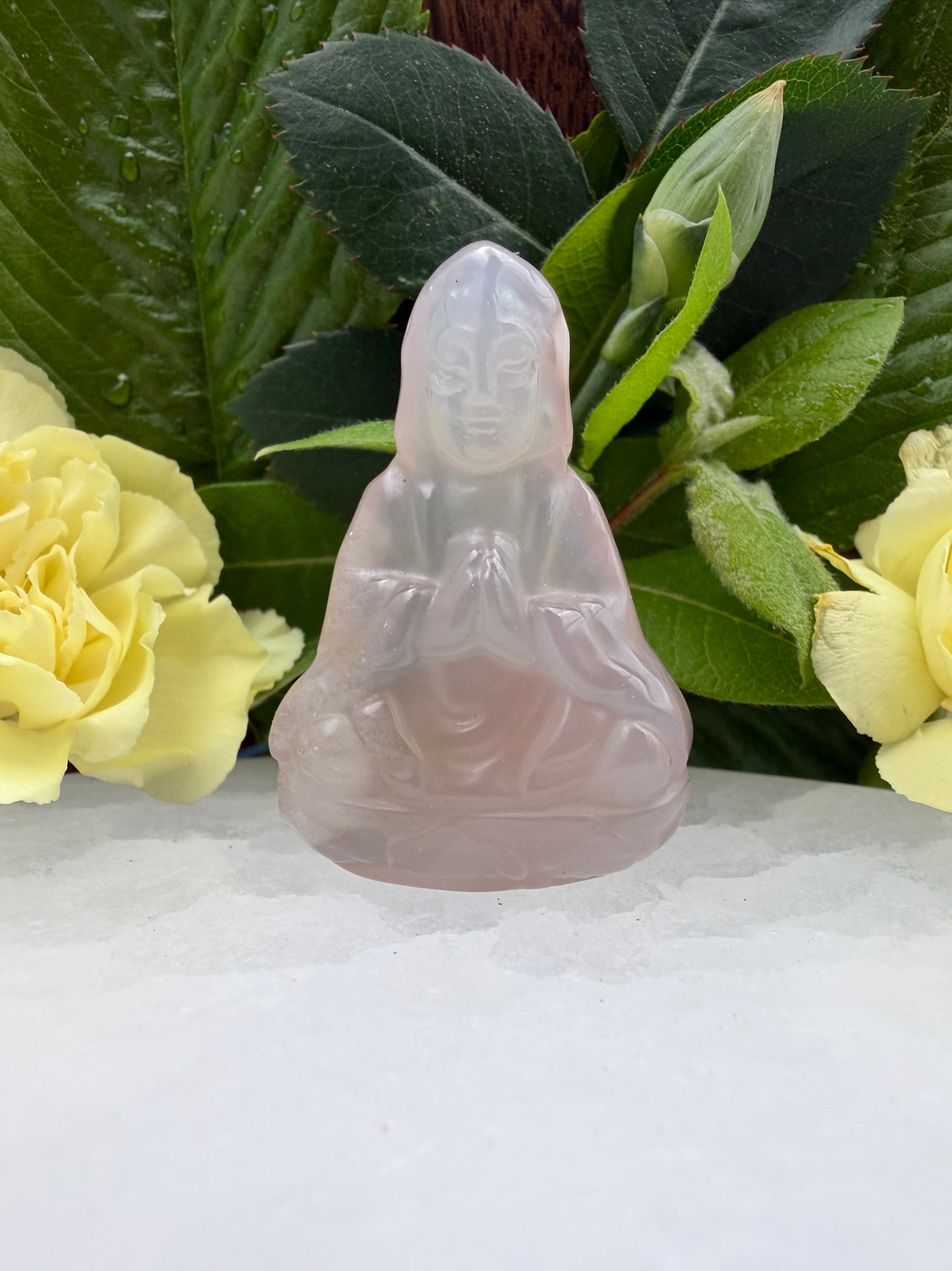 10 Pcs 1.5” Natural Crystal Guanyin Female Buddha