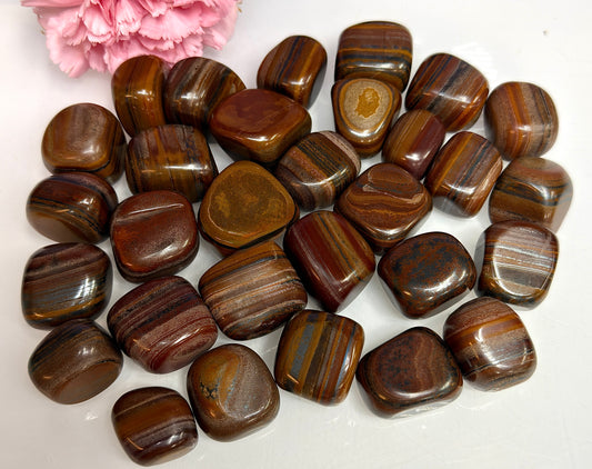 Wholesale Lot 2 Lbs Natural Tiger Iron Tumble Healing Energy