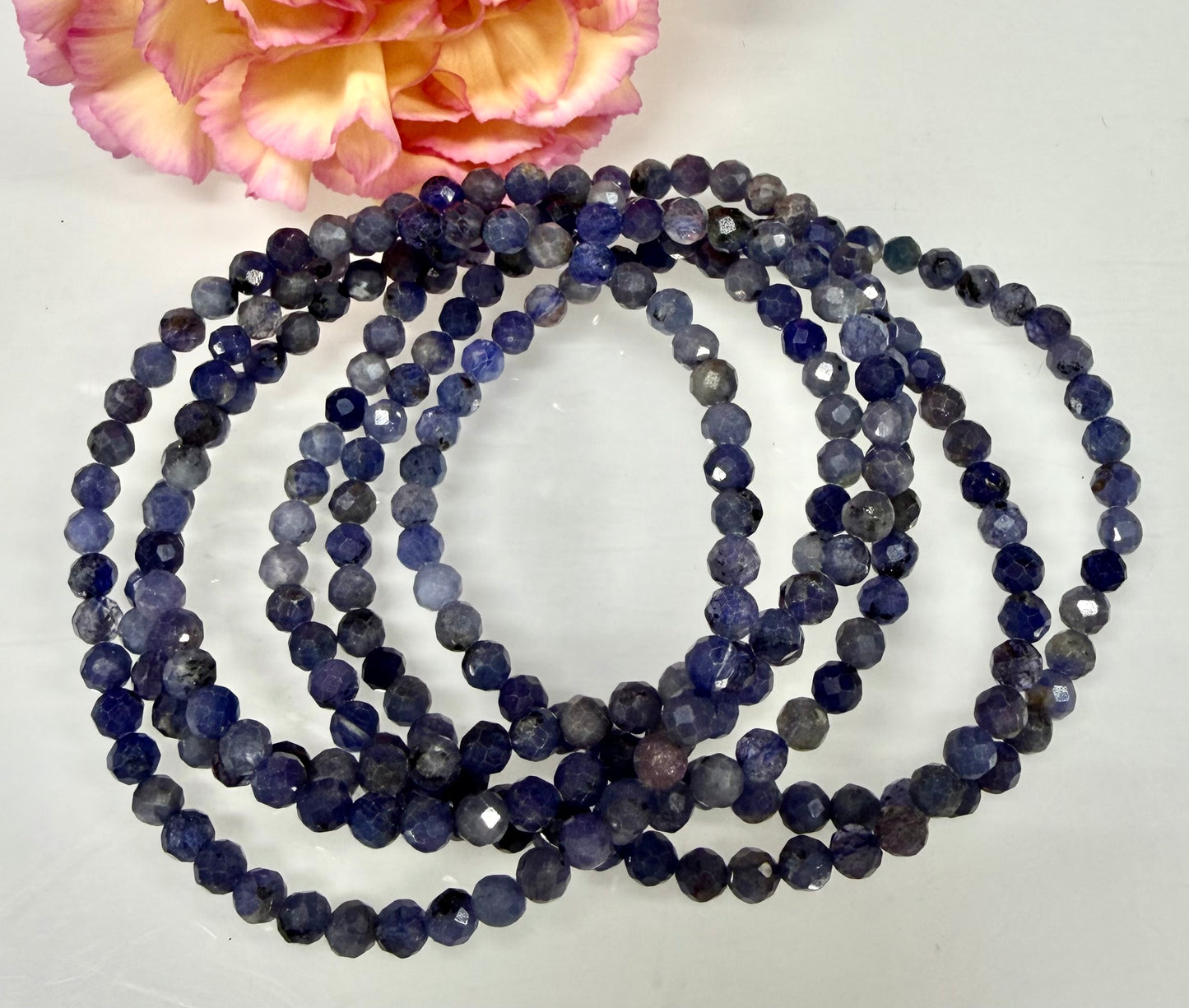 Wholesale Lot 6 Pcs Natural Tanzanite 5mm Faceted 7.5” Crystal Healing Stretch Bracelet