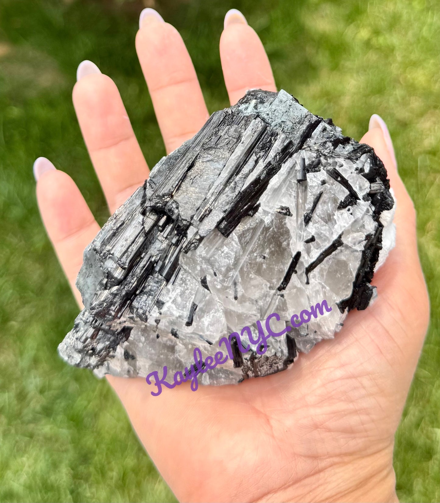 4 lbs Natural Tourmalinated Quartz Rough Crystals Healing Energy