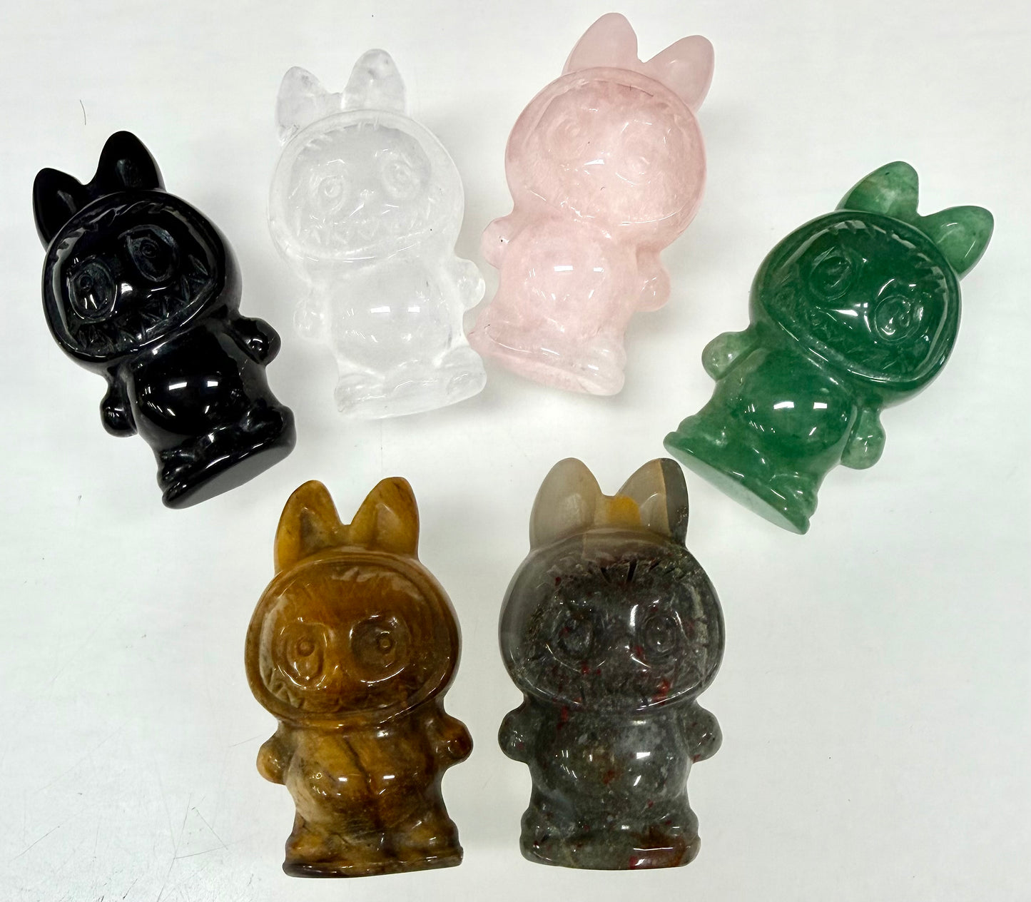 6 PCs Natural Crystals Gremlin Monster Lafufu Healing Energy