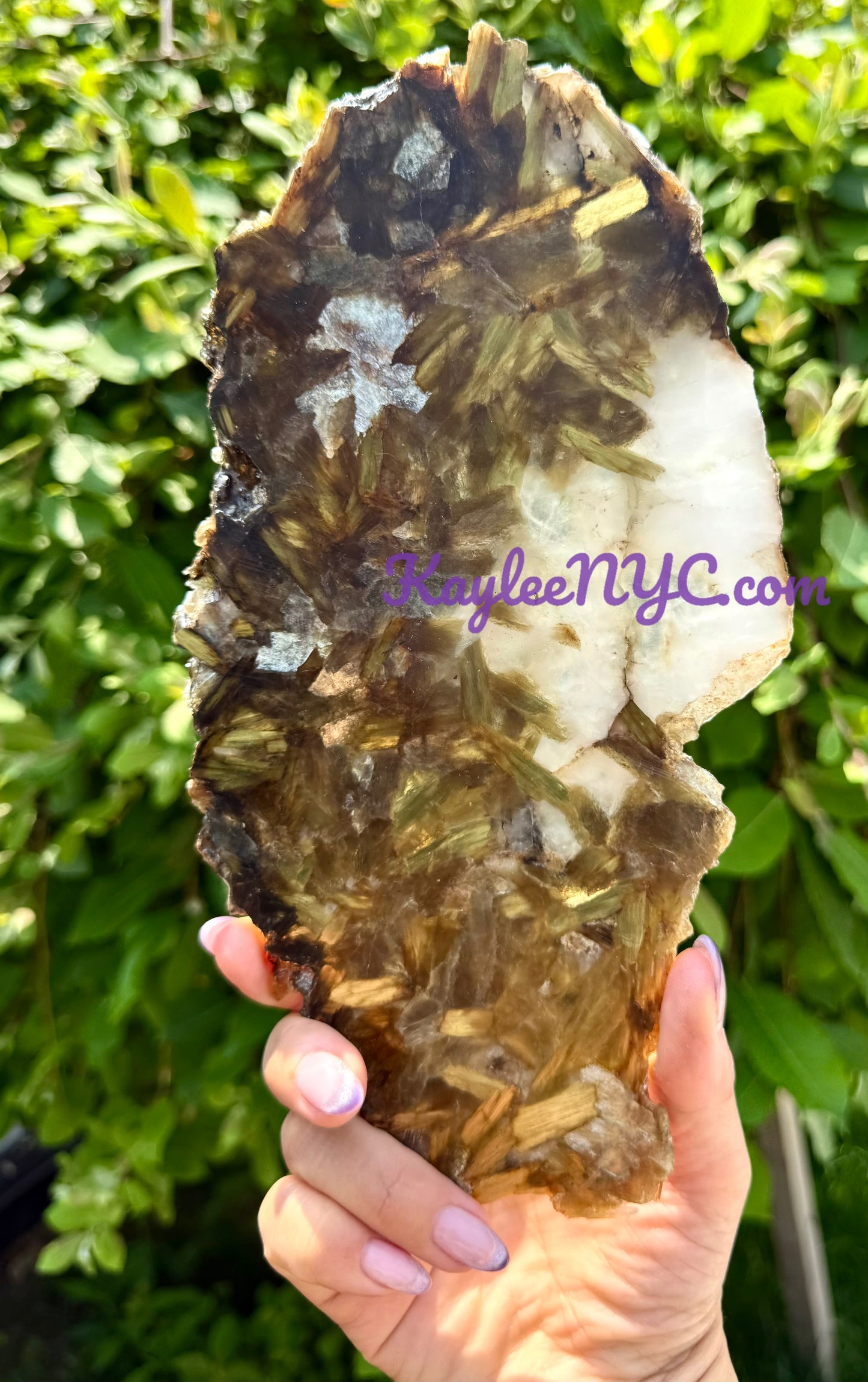 3 PCs Natural Golden Lepidolite Mica Slabs