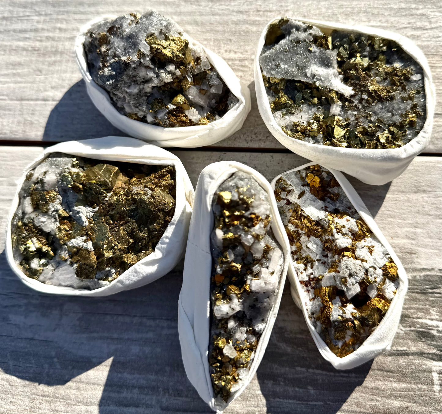 Wholesale Lot ~2 lbs Chalopyrite on Calcite Specimens Natural Raw Crystal Healing Energy