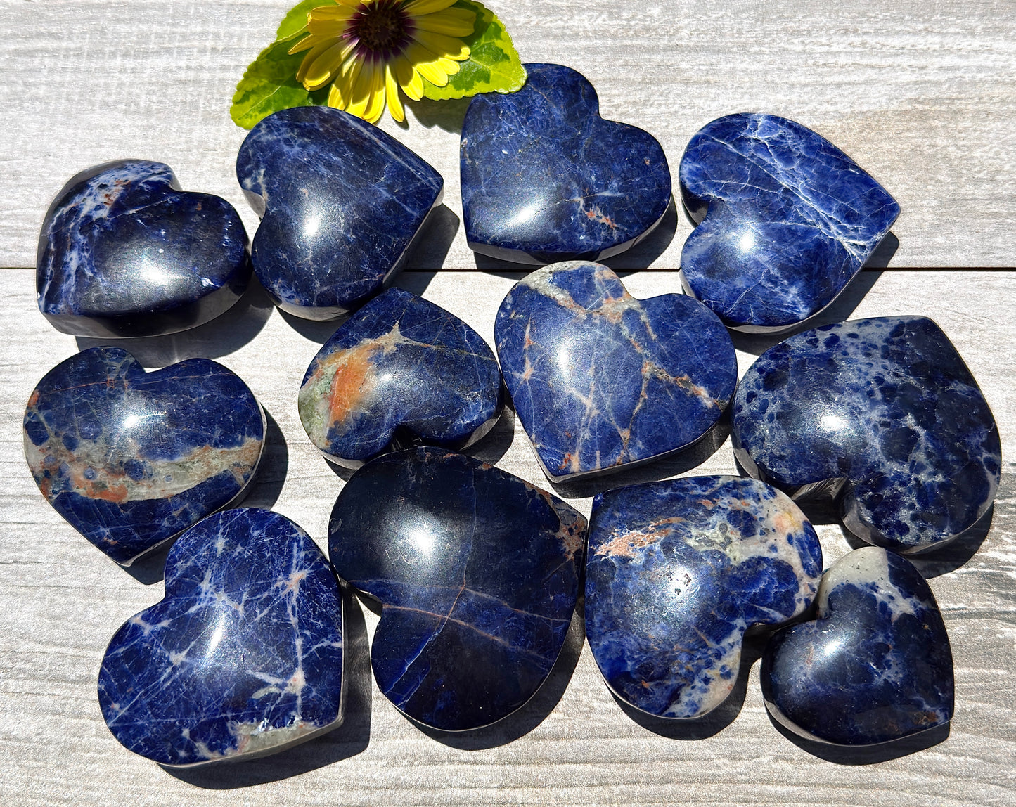 Wholesale 2 Lb Lot Natural Sodalite Heart Crystal Energy