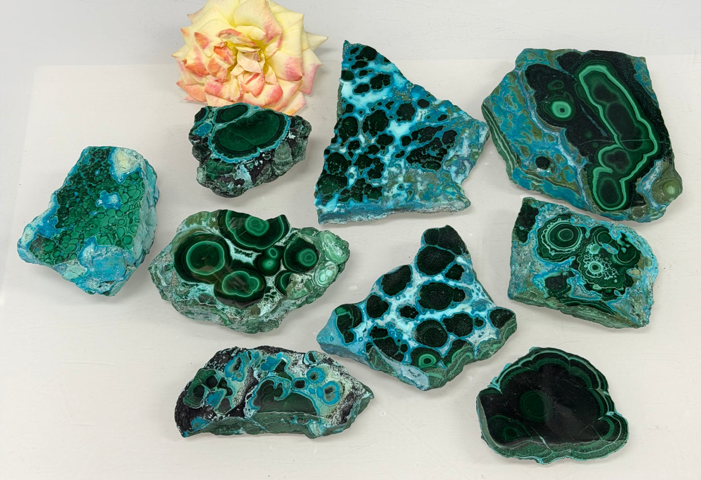 Wholesale 2 lbs Natural Chrysocolla Malachite Slabs Crystal