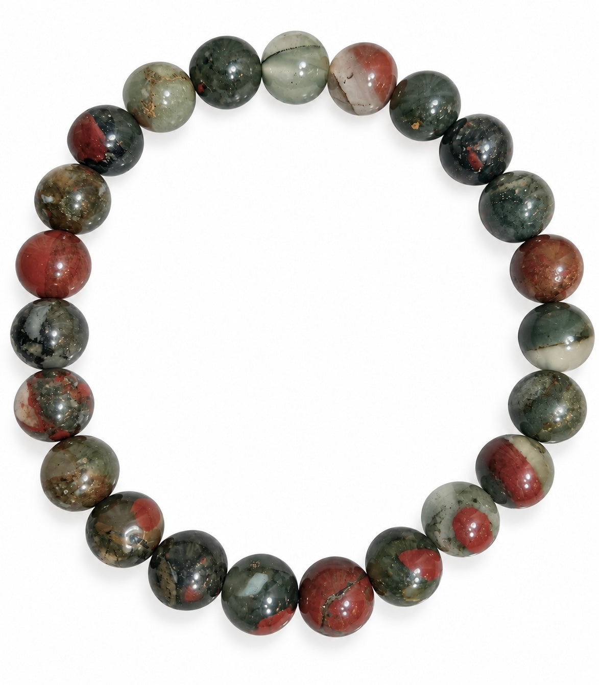 Wholesale Lot 6 Pcs Natural Bloodstone 8mm Crystal Healing Stretch Bracelet 7.5”