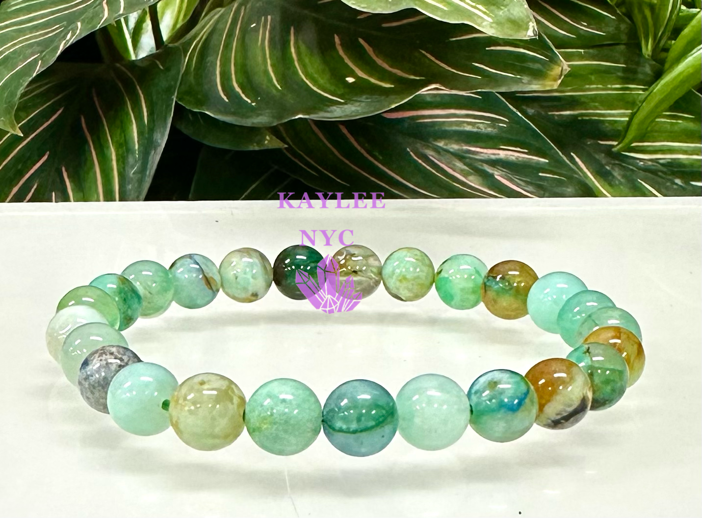 6pcs 8mm Natural Fynchenite Stretch Bracelet 7.5”