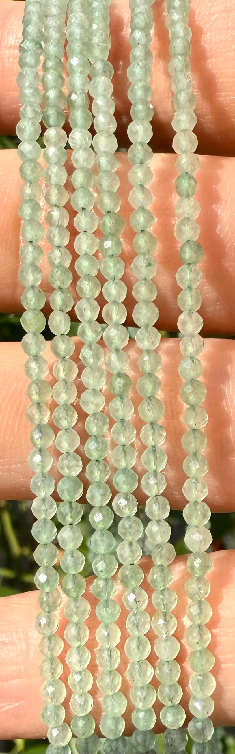 6 PCs 2mm Faceted Natural Aventurine Anklets Stainless Steel Finding