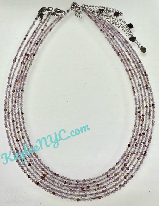 6 PCs 2mm Natural Super Seven Necklaces