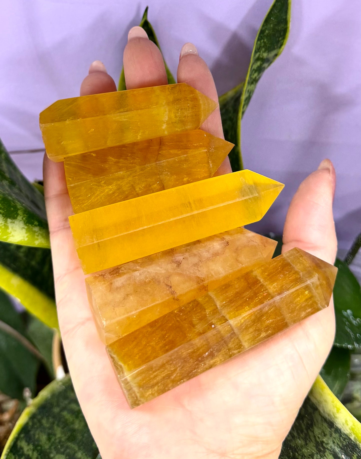 Wholesale Lot 2 lbs Yellow Fluorite Obelisk Tower Point Crystal Natural Energy