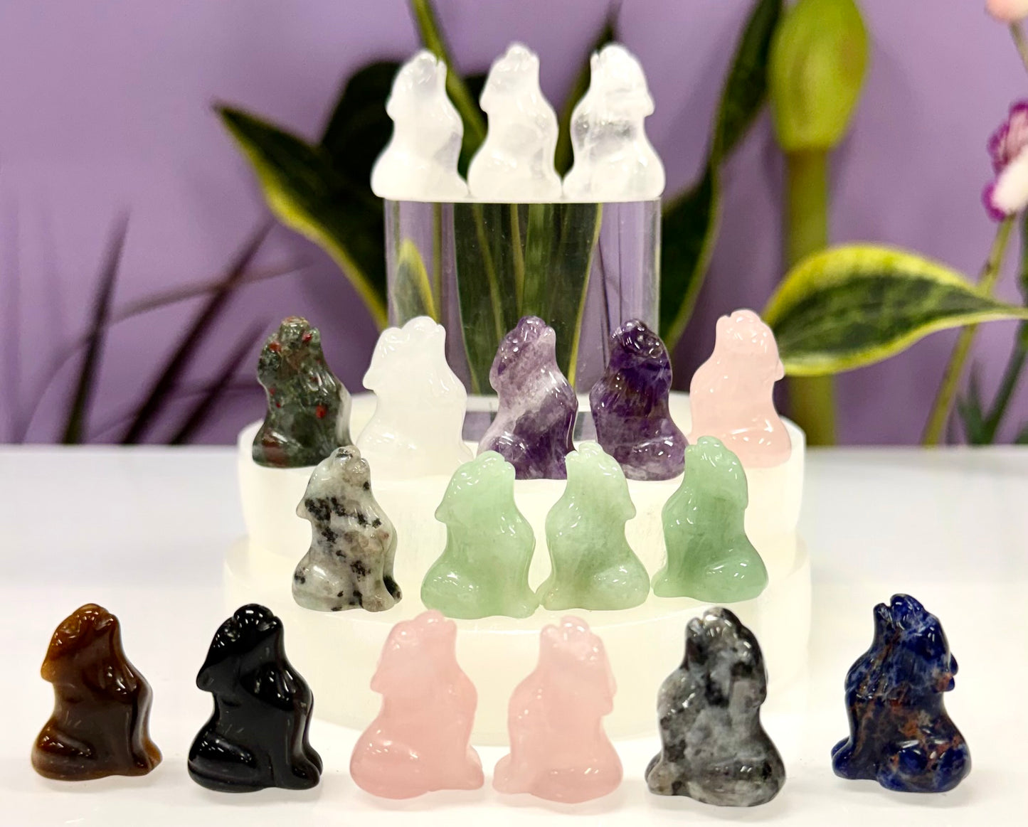 18 PCs 1” Natural Crystal Wolf