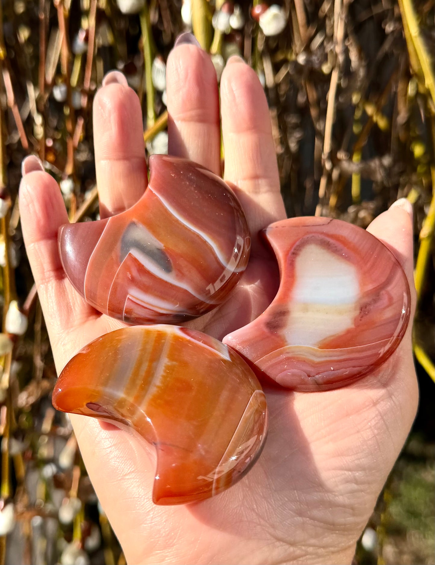 Wholesale Lot 2lb Natural Carnelian Crystal Moon Healing Energy