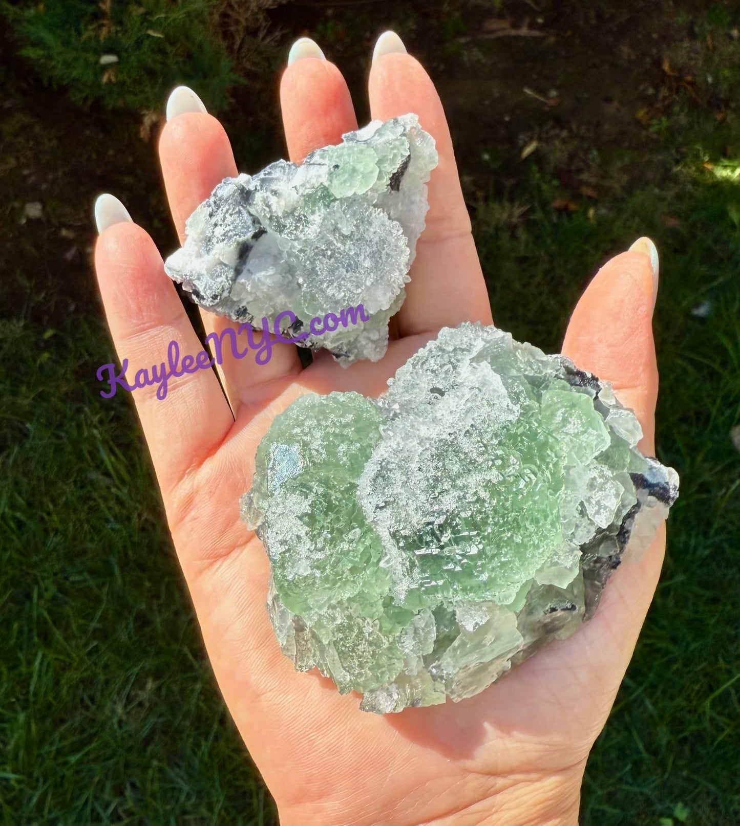 4-5 PCs Natural Fluorite Chalcedony Quartz Specimen Crystal Raw