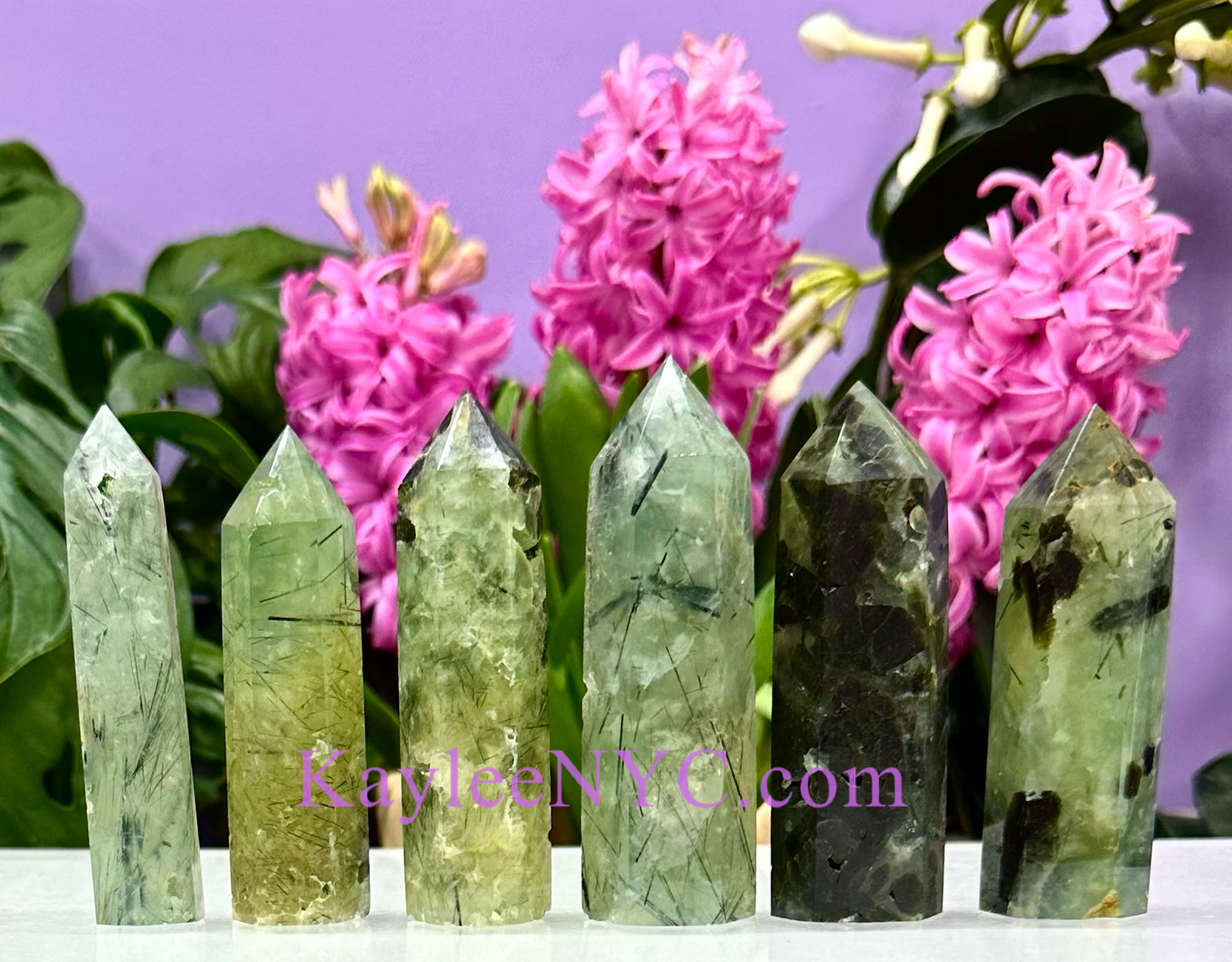 Wholesale Lot 1 lb Natural Prehnite Tower Obelisk Point Wand Crystal Energy Healing
