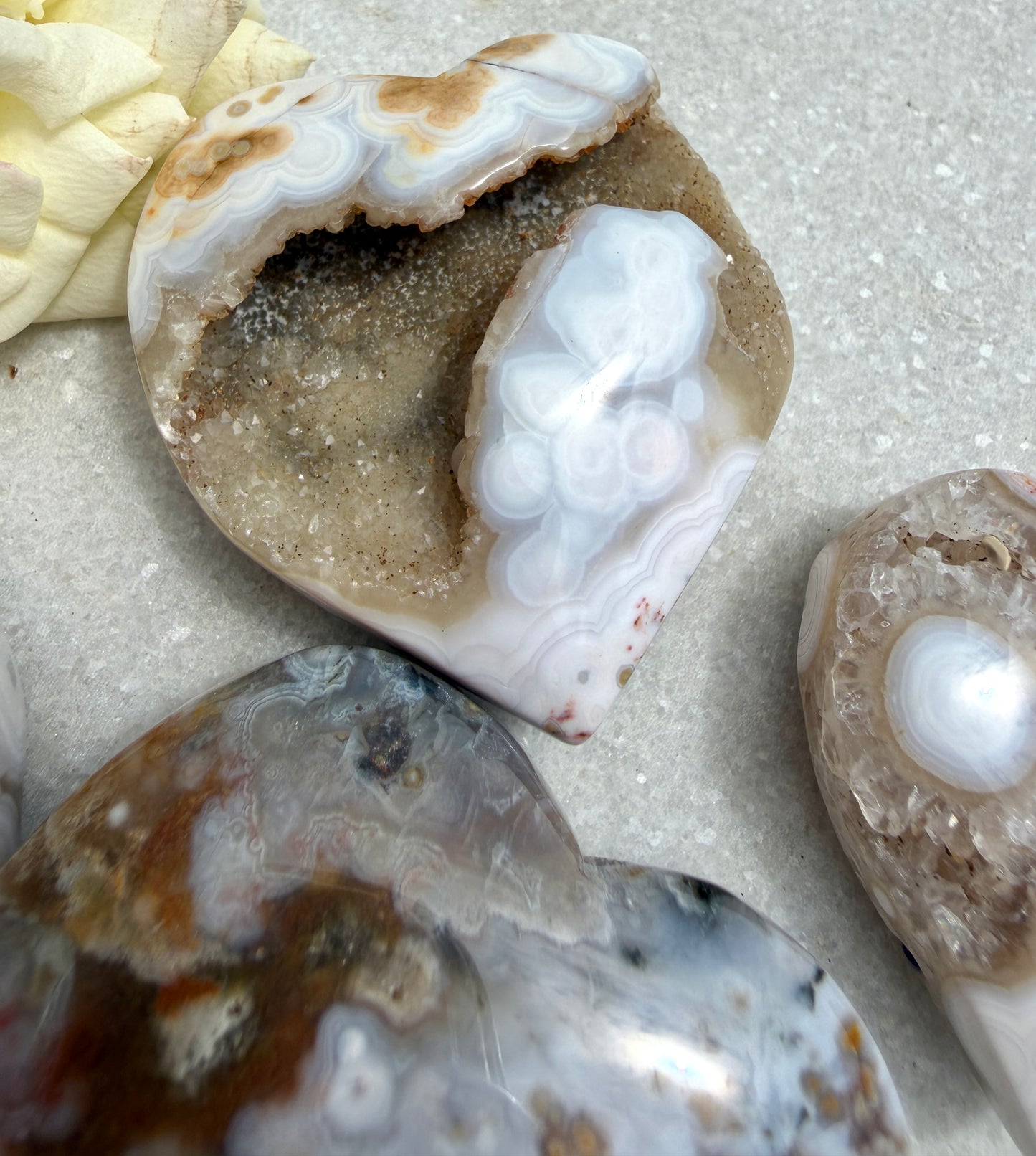 Wholesale 1 lb Lot Natural Ocean Jasper Heart Crystal Energy