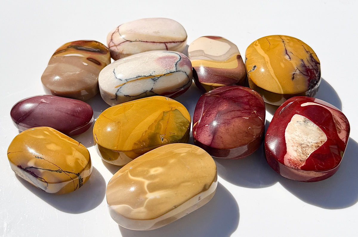 Wholesale Lot 2 lbs Natural Mookaite Jasper Palm Stones Crystal Healing Energy