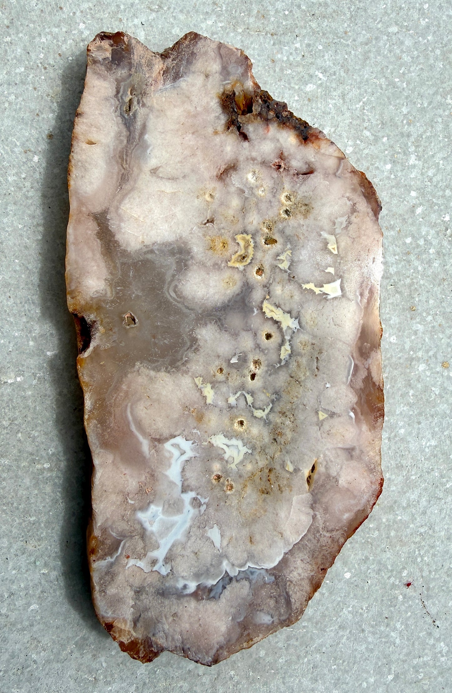 2 lbs Natural Pink Amethyst Flower Agate Slabs crystal healing energy