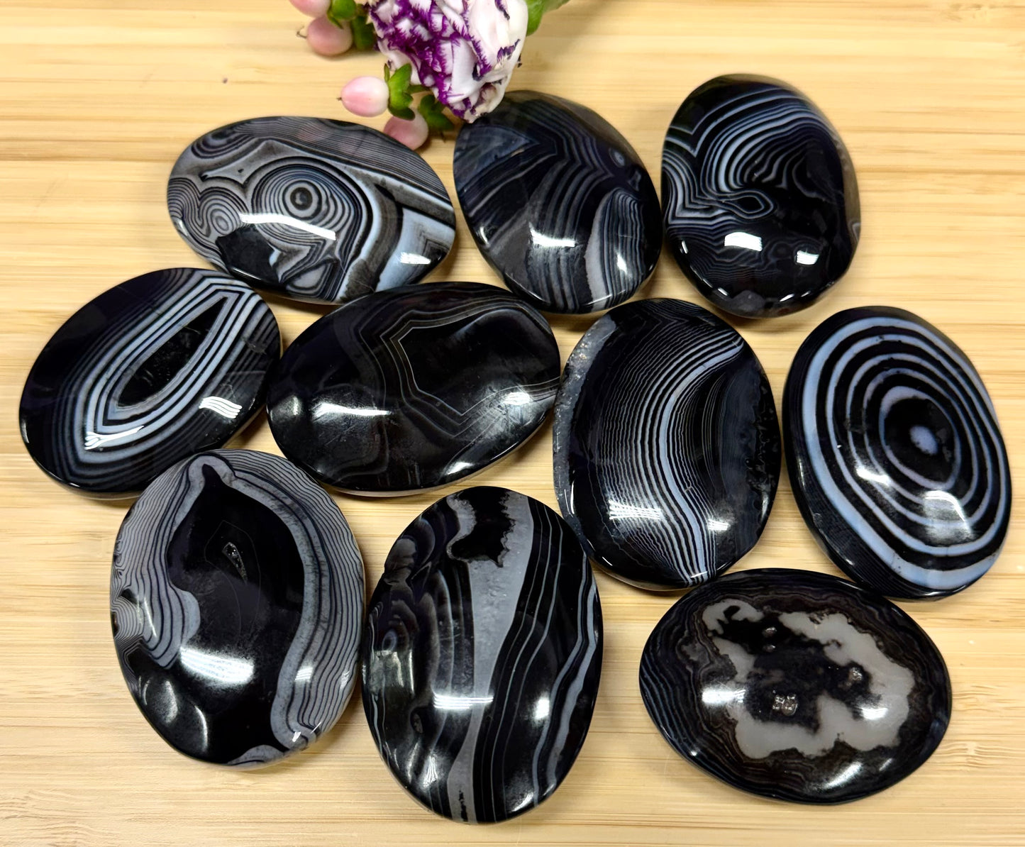 Wholesale 2 Lb Lot Natural Onyx Palm Stones Crystal Energy